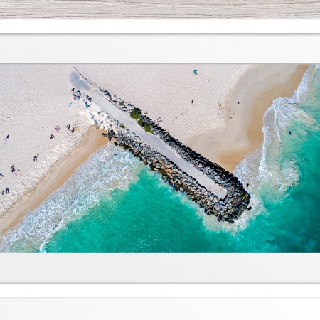 021 - Jason Mazur - 'City Beach Groyne' White Frame