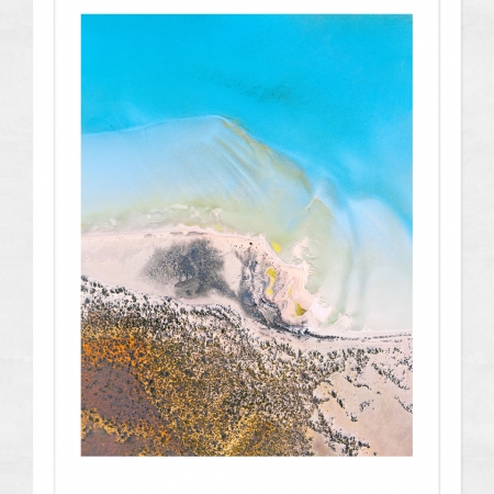 Chris Saunders - 'Aerial-Coast-004' White Frame