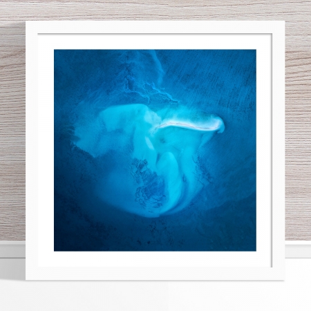 Chris Saunders - 'Aerial Coast 012' White Frame