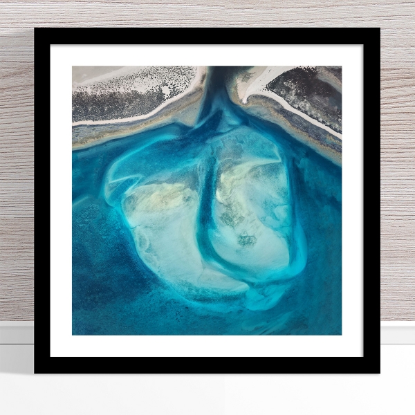Chris Saunders - 'Aerial Coast 014' Black Frame