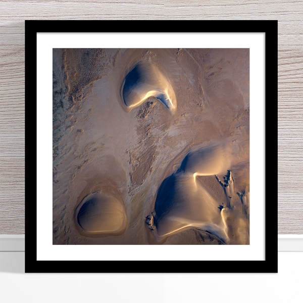 Chris Saunders - 'Aerial Dunes 001' Black Frame