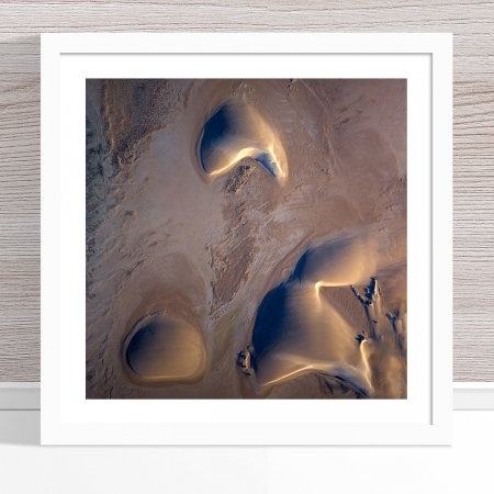 Chris Saunders - 'Aerial Dunes 001' White Frame