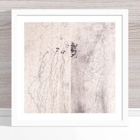 Chris Saunders - 'Aerial Outback 002' White Frame