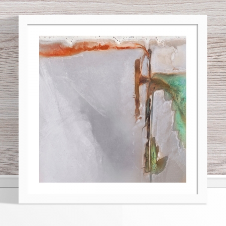 Chris Saunders - 'Aerial Salt 004' White Frame