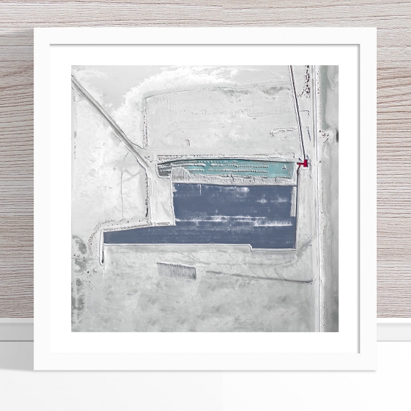 Chris Saunders - 'Aerial Salt 020' White Frame