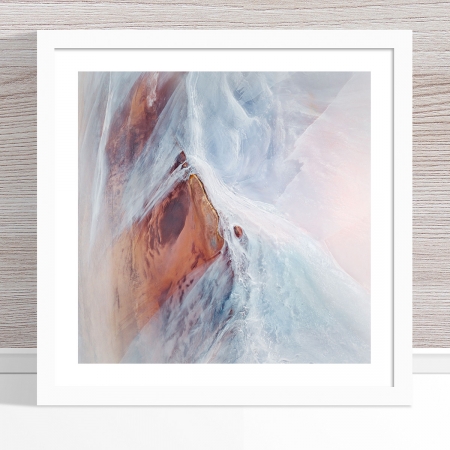 Chris Saunders - 'Aerial Salt 038' White Frame