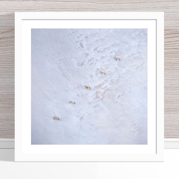 Chris Saunders - 'Aerial Salt 048' White Frame