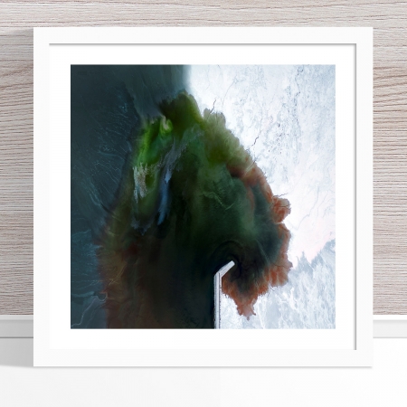 Chris Saunders - 'Aerial Salt 053' White Frame