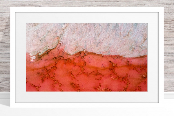 003 - Jason Mazur - 'Pink Lake, Port Gregory' White Frame