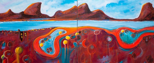 Tania Chanter- 'Meandering Coastal Road' Diptych