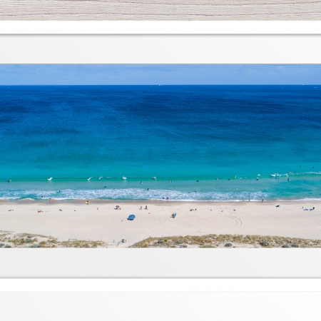 Jason Mazur - 'Scarborough Beach 0702' White Frame